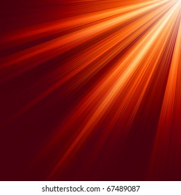 Red luminous rays. EPS 8 vector file included