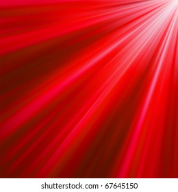 Red luminous rays. EPS 8 vector file included