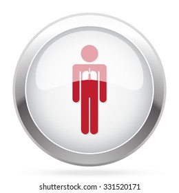 Red Lungs icon on chrome web button