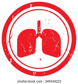 Red Lungs rubber stamp