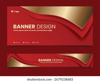 Diseño de Plantilla de Anuncio de fondo abstracto de lujo rojo