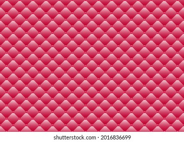 Red luxury background with red beads and rhombuses. Seamless vector illustration. 