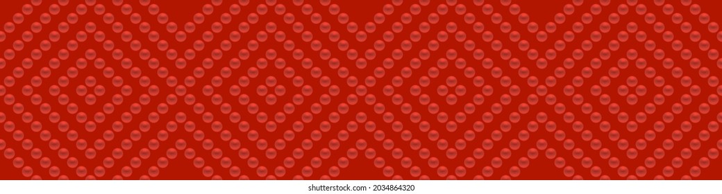 Red luxury background with beads. Vector illustration. 