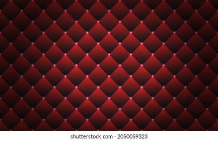 Red luxury background with crystals. Vector illustration.