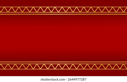 Red luxury background featuring golden horizontal geometric lines, perfect for elegant design and decorative purposes.