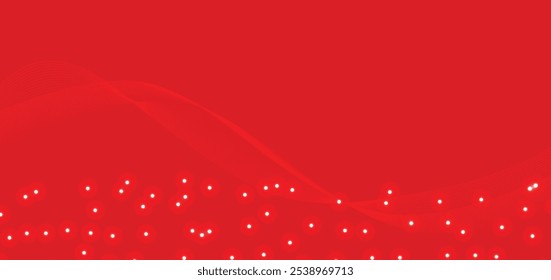 efeito holofote de fundo de luxo vermelho com decorações de luz brilhante com bokeh.