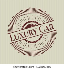 Red Luxury Car distress grunge stamp
