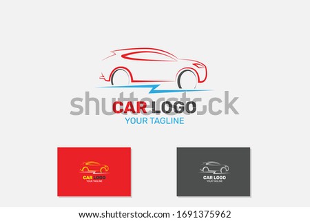 Red Luxury Car Logo Concept. Suitable for Racing Team, Car Reparation, Modification, Car Wash, and Others