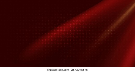 Red Luxury Gradient Abstract Background with Light and Halftone Pattern
