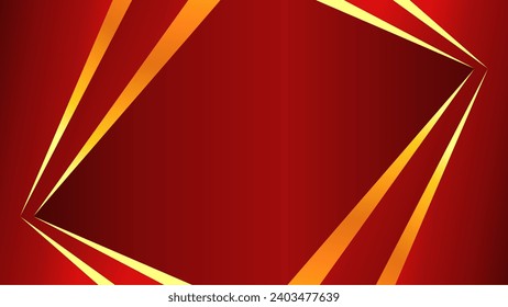 Roter, luxuriöser Farbverlauf-Hintergrund. Roter luxuriöser Hintergrund mit goldener Linie. Luxuriöser Hintergrund mit goldener Liniendekoration