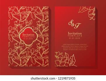 Red Luxury Pattern for Invitation