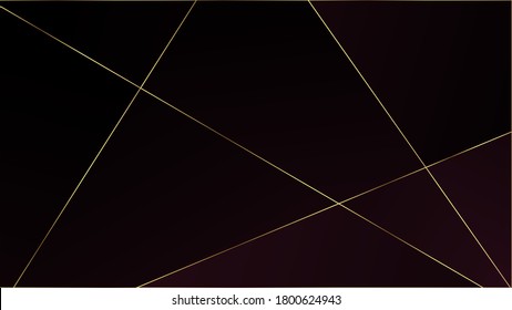 Red Luxury Polygon Pattern. Gold Lines Triangular Premium Border. Silver Rich VIP Geometric Celebration Wallpaper. Crystal Triangle Red Premium Background. Elegant Dark Platinum Chic Shapes Banner