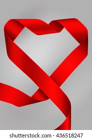 Red luxury satin ribbon 
Empty for your text and ideas