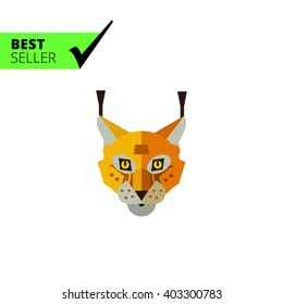 Red lynx head