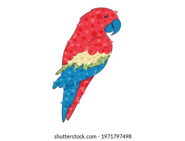 Red Macaw isolated on white