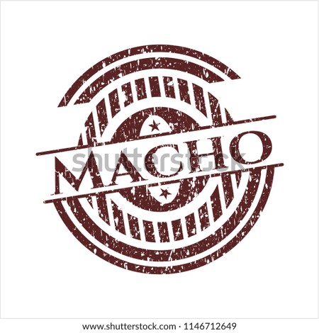 Red Macho with rubber seal texture