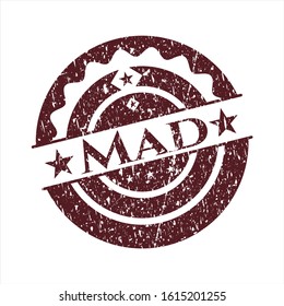 Red Mad distress rubber grunge texture seal