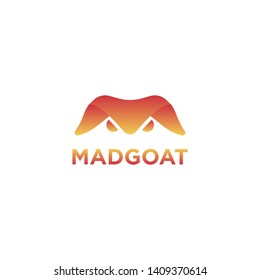Red mad goat logo icon.