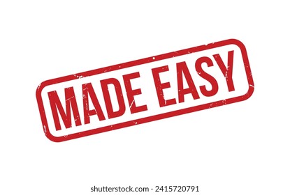 Red Made Easy Rubber Stamp Seal Vector