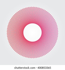 Red and magenta dot donut design