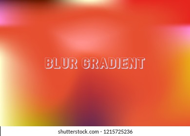 Red and magenta gradient mesh background. Abstract blurred smooth image. Smooth blend banner template. Iridescent holographic wallpaper, frame, banner. Funky gradient texture and lettering