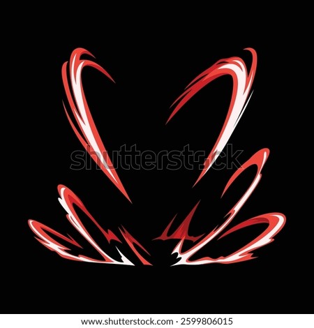 red magic aura cartoon anime effect