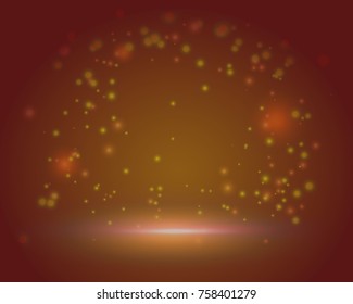 Red magic beautiful scene background blank template. Vector illustration.