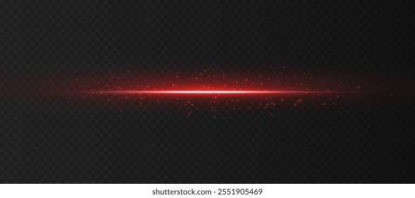 Explosión mágica roja de luz con chispas. Polvo brillante brillante Abstractas aislado sobre fondo transparente. Efectos de luz. Brillo y resplandor.