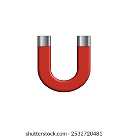 Ímã vermelho em forma de U