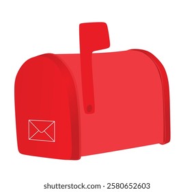 Red mail box. vector illustration