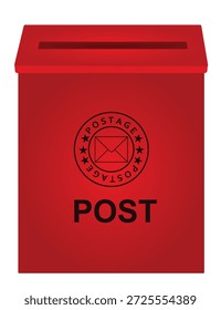 Roter Briefkasten. Vektorgrafik