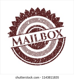Red Mailbox distress rubber stamp