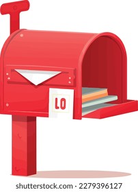rote Briefkasten-Vektorgrafik-Kunst