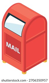 Un buzón rojo con la palabra correo
