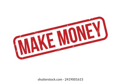 Red Make Money Rubber Stamp Seal Vector
