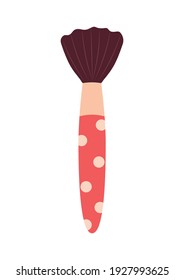 red makeup brush isolated icon