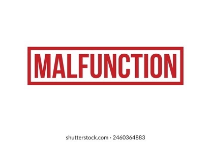 Red Malfunction Rubber Stamp Seal Vector