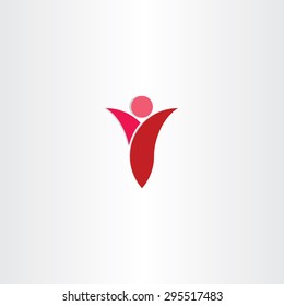 red man letter y icon design