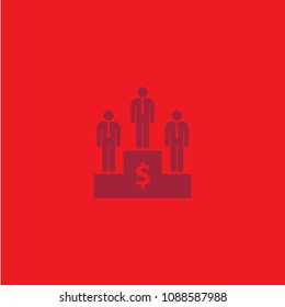 Red man presentation icon.Vector