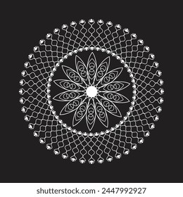 Mandala roja, boho, patrones étnicos, estampados de camisetas, libros para colorear para adultos, yoga, meditación. Ilustración vectorial de un caldo aislado sobre un fondo negro. Tatuaje
fondo, patrón de plantilla Doodl