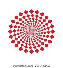 Red Mandala design in illustrator