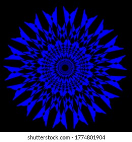 
red mandala flower which has thirty-six petals with a thick inner layer of five patterned circles. Modern Decorative Circle Shapes. Floral mandala. vector illustration