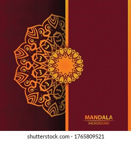 Fondo de ornamento de mandala roja
