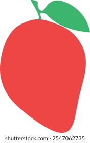 Red mango on white background, Fresh Japanese Elegant mango fruits, Whole fresh Mango