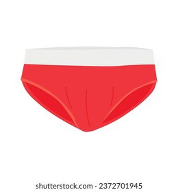 Red man's underwear on white background