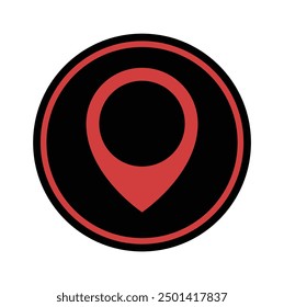 red map gps icon illustration