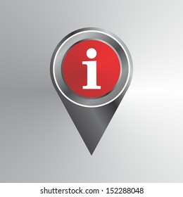 red map information marker sign