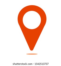 red map location icon illustration