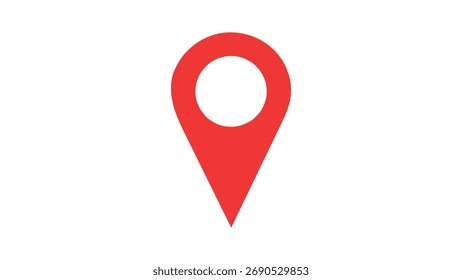 Red Map Location Pin Icon Marker navigation