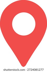 Rotes Kartensymbol auf weißem Hintergrund für die Navigation